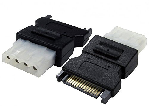 Rhinocables 4Pin Molex Buchse zu SATA Stecker Stromadapter - für Internes HDD SSD DVD RW PSU etc