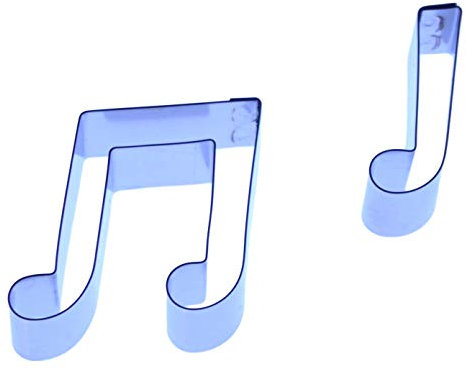 Musical Notes Cutter Set - Stainless Steel Sugarcraft Cutters - Set of Two 24x32mm and 25x8mm - Valley Cutter Company