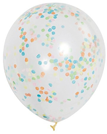 Konfetti-Luftballons - 30 cm - Mehrfarbig - 6er-Pack