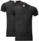 Heatwave® Pack of 2 Men's Thermal T Shirt, Warm Underwear Baselayer Thermals, Medium Black