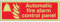 VSafety 13067BJ-G Feuerausrüstungsschild, Automatischer Brandmelder, Kunststoff, Querformat, 450 mm x 150 mm, rot