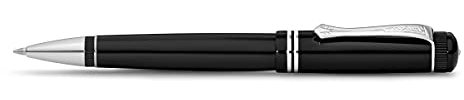 Kaweco DIA2 Kugelschreiber Chrom I Business Kuli aus hochwertigem Acryl in oktogonalem Design I Luxus Kuli in Schwarz inklusive Metall-Geschenkbox I Nostalgischer Drehkugelschreiber 14 cm