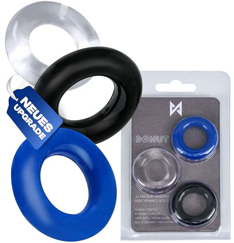 Penisring Cockring Eichelring Set, Ballstretcher und Stauring für Potenzsteigerung, längere Erektion by BIG DINGELING