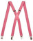 Olata Bretelle Sottili a Forma di X, Unisex, Regolabili, Elastiche, con Clip in Metallo, 2,5 cm. Rosa Chiaro