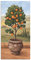 ARTland Wanddeko Wandbild Alu Verbundplatte für Innen & Outdoor Bild 50x100 cm Toskana Orange Baum Italien Landschaft Mediterran Botanik Terracotta T4NI