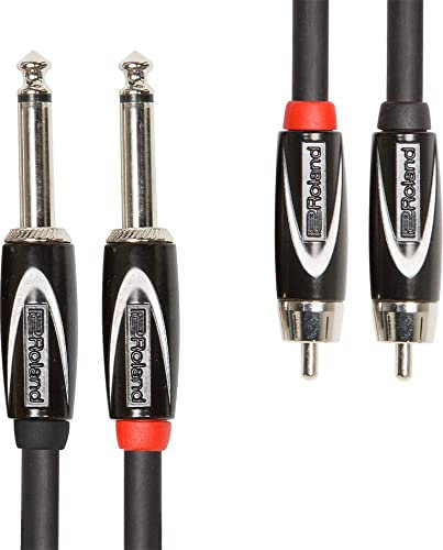 Doppio Cavo di Interconnessione Roland Black Series—Da 1/4” a Rca, 3M /10Ft Rcc-10-2R28