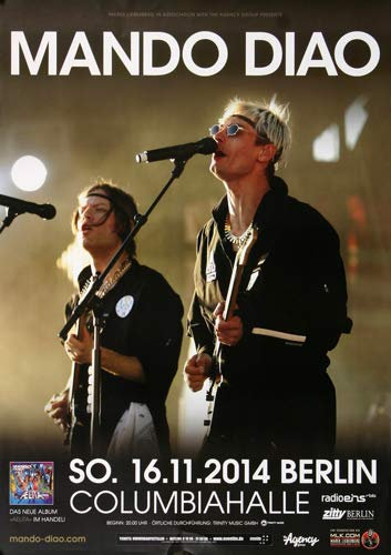 Mando Diao - The Band, Berlin 2014 » Konzertplakat/Premium Poster | Live Konzert Veranstaltung | DIN A1 «