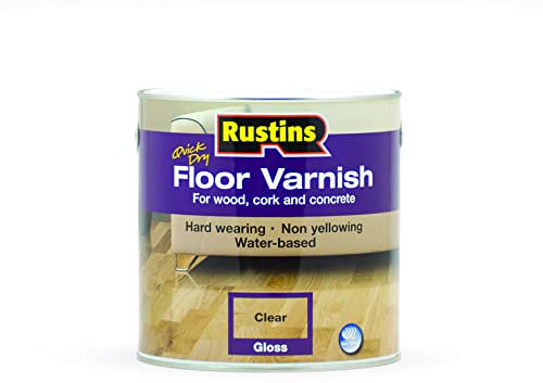 RUSTINS Floor Varnish Clear 2.5L Gloss - Fast-Drying Floor Protection for Interior Wood – Easy Application with Tough, Long-Lasting Clear Finish