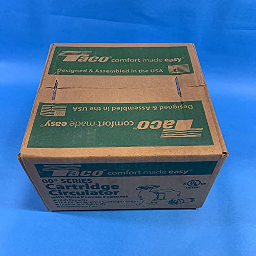 Taco 009-BF5-J Umwälzpumpe Gusseisen mit Bronze-Kartusche für längere Lebensdauer, Zirkulationspumpe Heizung Warmwasser, dann Standard 009-F5 Pack grün