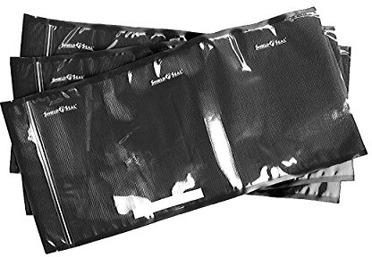 Shieldnseal Sacs d'étanchéité 11 x 23 Black and Clear Zipper Bags