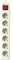 SILVER ELECTRONICS 9632 Regleta Tomas con Interruptor, Blanco, 6 Enchufes / 3 Metros
