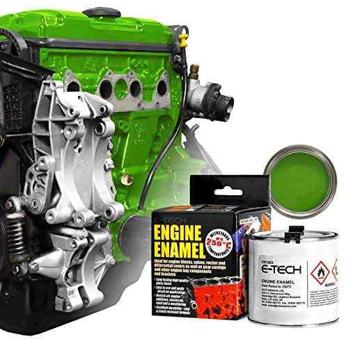E-TECH - Lime Green - Car/Bike Engine Enamel Paint - 250ml