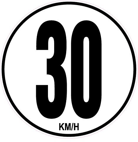 Aufkleber, 20 cm, Geschwindigkeitsbeschränkung 30 km/h, für Bus Traktor LKW