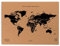 Miss Wood – Riesenweltkarte aus Kork 0.4x60x90 cm Schwarz