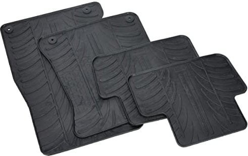 Satz Gummimatten kompatibel mit Audi A4 2008-2015 & A5 Sportback 2008-2016 (T Profil 4-teilig + Montage-clips)