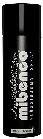 mibenco 71417047 Flüssiggummi Spray / Sprühfolie, Telegrau Glänzend, 400 ml - Schutz für Oberflächen und zum Felgen lackieren