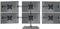 Duronic Supporto per 6 monitor DM756, autoportante, resistente, regolabile in altezza, per sei schermi LED LCD da 15-24, VESA 75/100, capacità 8 kg, inclinazione e rotazione