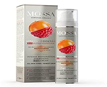 MOSSA Intensive feuchtigkeitsspendende vitaminhaltige Tagescreme für alle Hauttypen, für durstige Haut, 50 ml