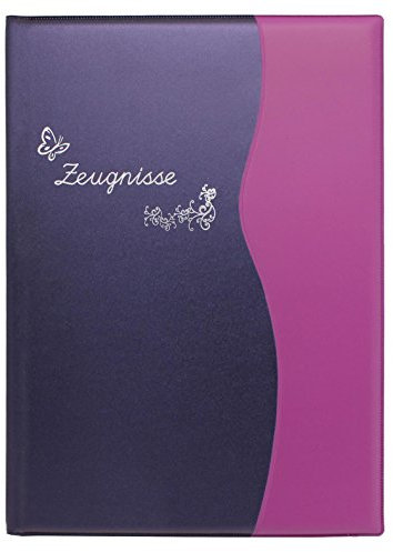 Idena Zeugnisringbuch DIN A4 mit 10 Hüllen / metallic Lila