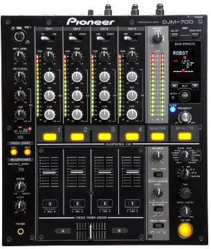 Pioneer DJM-700-K 4 Kanal Mittelklasse Mixer, schwarz