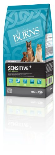 Burns Pet Sensitive Complete Dry Adult and Senior Dog Food Pork and Potato, 15 kg