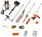 Timberpro - 5 in 1 Mehrzweck-Gartenwerkzeug mit 52 cc Benzinmotor. Inklusive: Rasentrimmer, Motorsense, Kettensäge und ausziehbarer Arm.