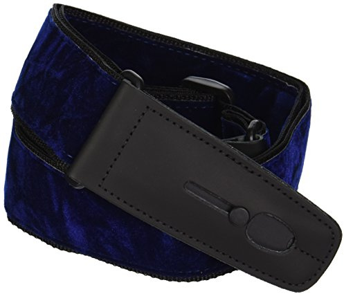 Lock-It Straps Crushed Velvet Guitar Strap - Blue