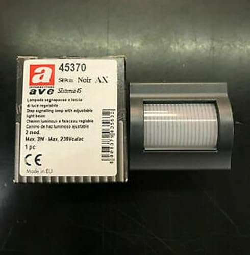 AVE Lampada SEGNAPASSO 12-24-230VCA 2 Moduli Serie Noir 45370