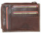 Porta Carte di Credito Uomo porta documenti THE TOWER BRIGHT 100% Vera pelle Sottile con Portamonete a Zip Marrone