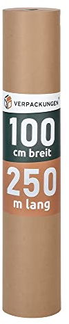 BB-Verpackungen 3 x Natronmischpapier 100 cm x 250 m (Grammatur 80 g/m², einseitig glatt, braun) - Sets zwischen 1 und 10 Rollen