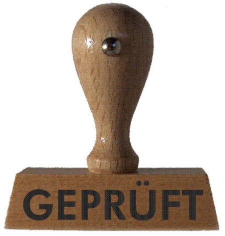 Lagerstempel GEPRÜFT vom Kaufhaus2010