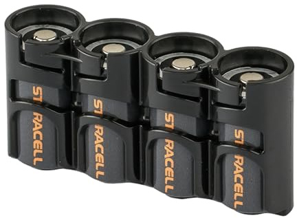 Storacell PowerPax CR123 4 Battery Holder, Black