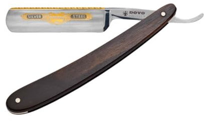 Rasoir DOVO 5/8 évidé, lame acier carbone (convenant pour tout type de barbe, à essuyer après usage), manche bois rouge.