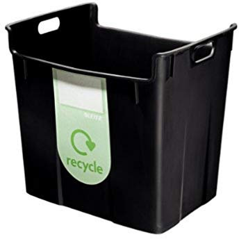 Leitz Wertstoffsammelbehälter 40 Liter, Schwarz, 52090095