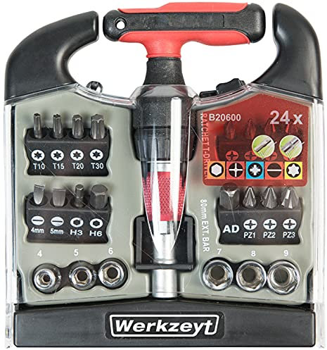 Werkzeyt CON:P T-Ratschenschraubendreher-Set, 24-tlg., B20600