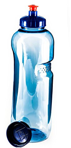 Greiner 1 L Trinkflasche Wasserflasche aus Tritan (BPA frei) + Trinkdeckel Push-Pull mit Trinknippel Flasche Sport