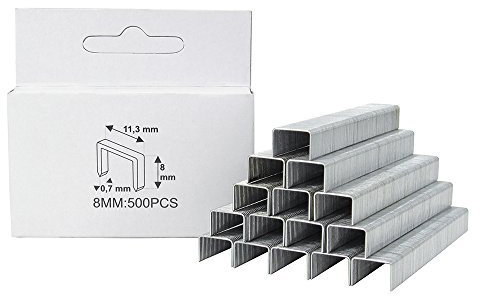 5000 Tackerklammern 8mm, TYP 53, Handtacker-Klammern verzinkt, Heftklammern Tackerklammer Heftklammer