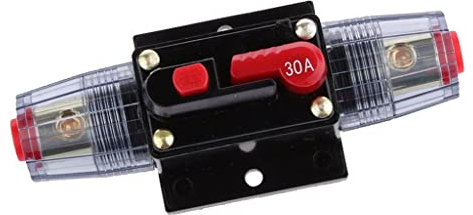 Desconocido 12v-24v Interruptor Ajuste Manual Línea Circuito Automático Interruptor 30A Fusible Audio Coche