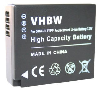 vhbw batterie 750mAh pour appareil photo Panasonic Lumix DMC-TZ80 comme DMW-BLE9, DMW-BLE9E, DMW-BLG10, DMW-BLG10E.