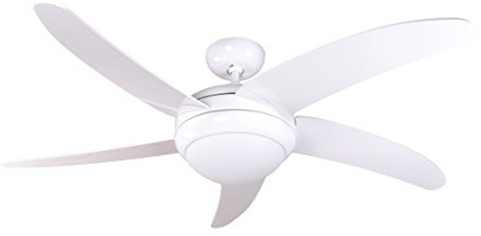 Ventilateur de plafond Makkura Blanc 132 cm / pâles blanches, sans commande