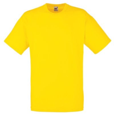 Fruit of the Loom Men's Short-Sleeved T-Shirt - Yellow - Medium