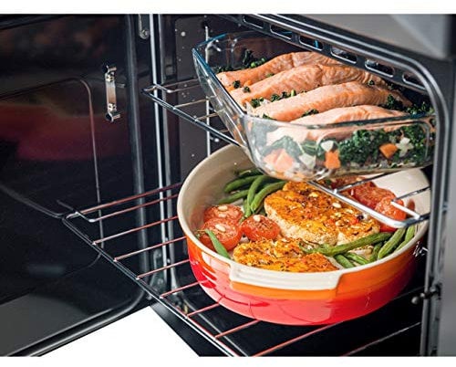 Rangemaster CDL90DFFRP/C Freestanding A Rated Dual Fuel Range Cooker -Royal Pearl