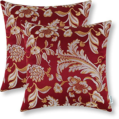 CaliTime Kissenbezüge, Kissenhülle 2 Stück Kissen Werfen Kissen Abdeckungen Fälle Schutz Muscheln zum Couch Sofa Schlafzimmer Zuhause Weihnachten Dekor (45cm x 45cm)