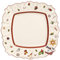 Villeroy & Boch Toy's Delight Assiette plate carrée, 28,5 x 28,5 cm, Porcelaine Premium, Blanc/Rouge