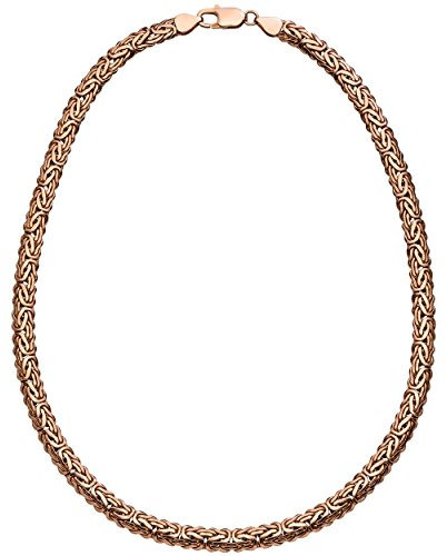 Jobo Herren Königs-Kette oval aus 925 Sterling Silber rosegold vergoldet 45 cm