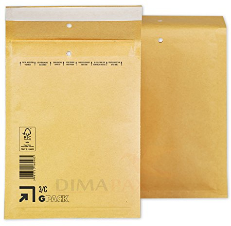 Luftpolstertaschen braun C3 / DIN A5 / B6+ 400 Stück dimapax