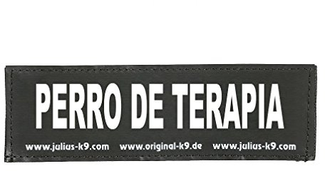 Interchangeable Patches, 1 pair, PERRO DE TERAPIA, Size: Small, Black