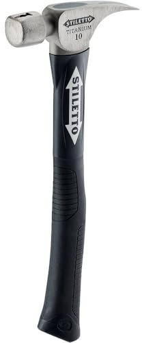 Stiletto FH10C-F 10 oz Ti Smooth Face with Curved Poly-Fiberglass Handle, 14 1/2