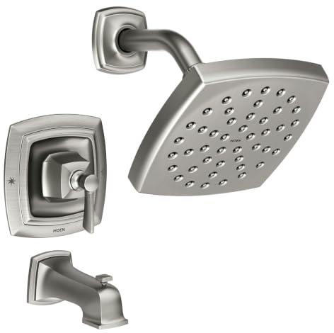 Moen 82922SRN Conway Einhandgriff Posi-Temp Wannen-/Duscharmatur, Spot Reset Nickel gebürstet