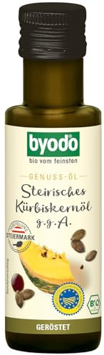 Steirisches Kürbiskernöl g.g.A. 100 ml von Byodo - Bio Premium Qualität, Ideal für Salate, Reich an Ungesättigten Fettsäuren, Nussiger Geschmack